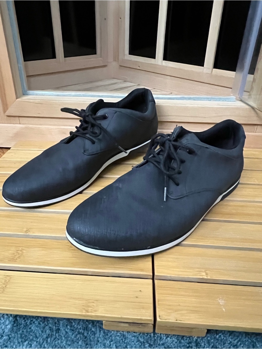Men's Aldo Black Lace-Up Casual Shoes size 14